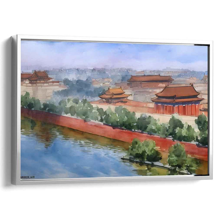 Imperial Inkscape: Traditional East Asian Palace Watercolor Landscape
