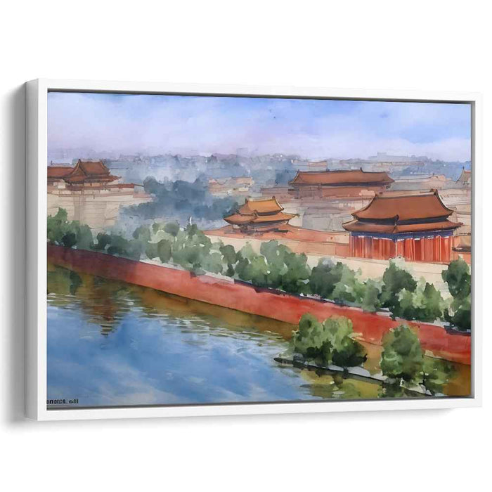 Imperial Inkscape: Traditional East Asian Palace Watercolor Landscape
