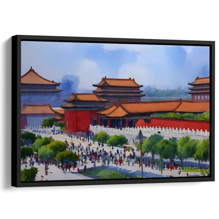 Ink Touched Dynasty Opulence: Watercolor Depiction of Ancient Chinese Palace