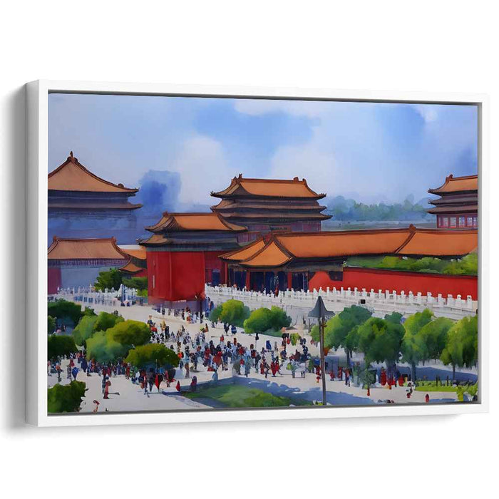 Ink Touched Dynasty Opulence: Watercolor Depiction of Ancient Chinese Palace