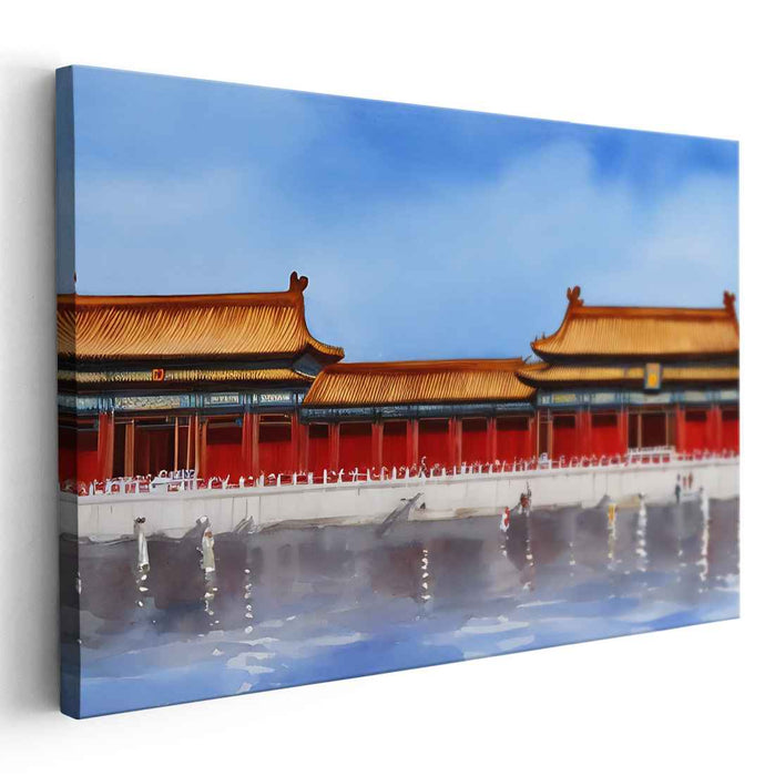 Dynasty Elegance: Traditional Chinese Palace Canvas Art Print