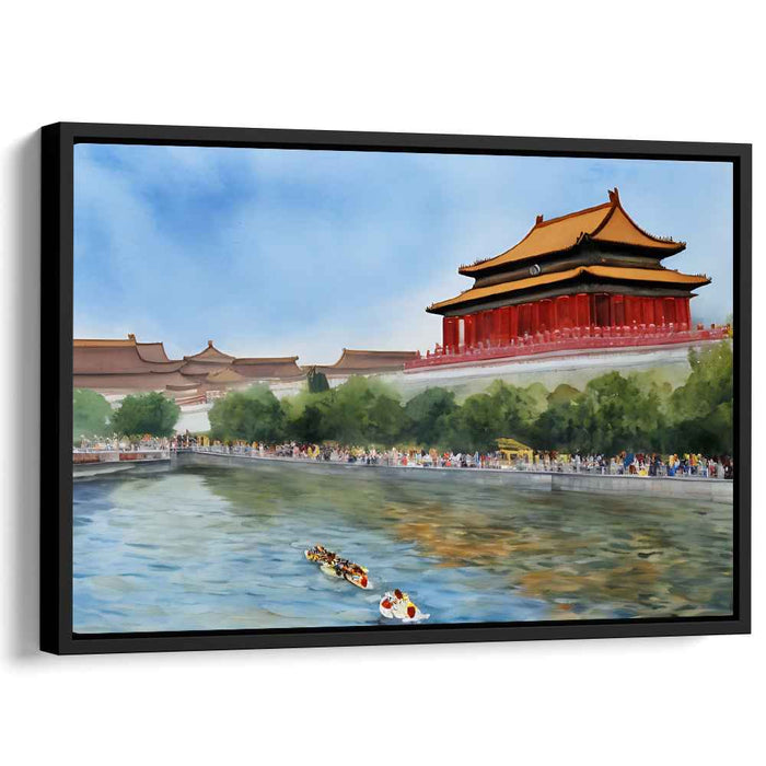 Dragon's Wisdom Within Misty Temples: Tranquil Reflections of an Ancient Chinese Palace