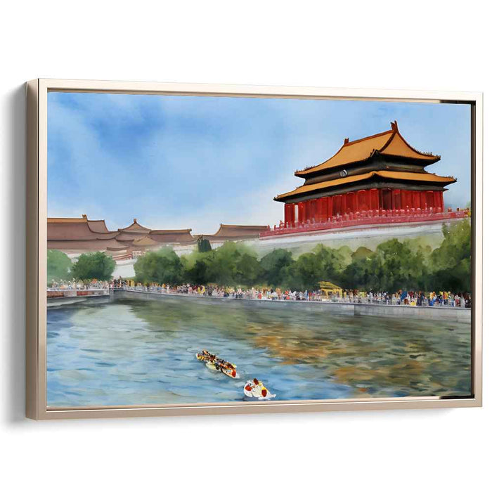 Dragon's Wisdom Within Misty Temples: Tranquil Reflections of an Ancient Chinese Palace