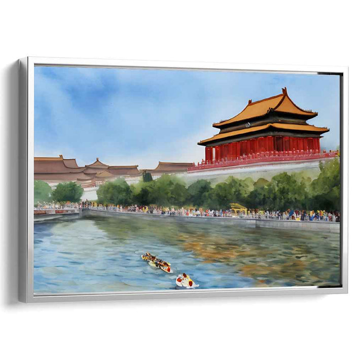 Dragon's Wisdom Within Misty Temples: Tranquil Reflections of an Ancient Chinese Palace