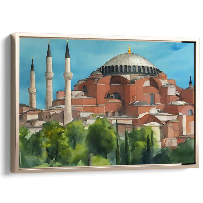 Whisper of Byzantium: Realistic Impression of Hagia Sophia in Vibrant Hues