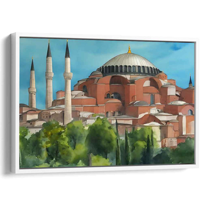 Whisper of Byzantium: Realistic Impression of Hagia Sophia in Vibrant Hues