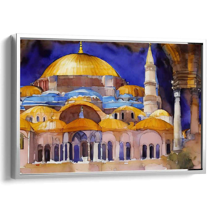 Echoes of Golden Arches: Watercolor Tribute to Byzantine Architecture