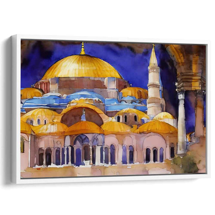Echoes of Golden Arches: Watercolor Tribute to Byzantine Architecture