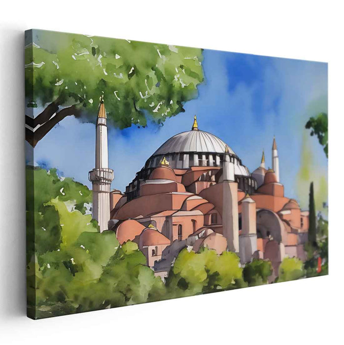 Eternal Blueprint Harmony: A Timeless Architectural Wonder Canvas Art Print