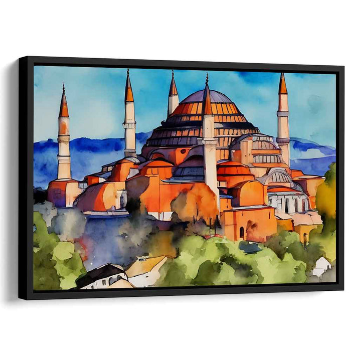 Ink Blot Cityscape Dream: Watercolor Architecture Masterpiece