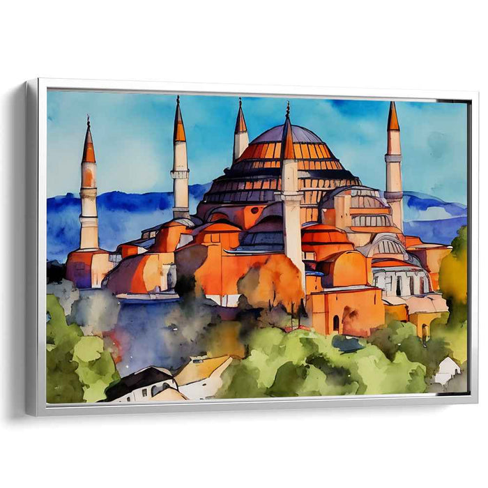 Ink Blot Cityscape Dream: Watercolor Architecture Masterpiece