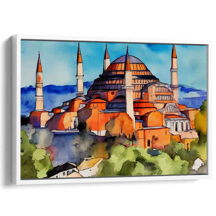 Ink Blot Cityscape Dream: Watercolor Architecture Masterpiece