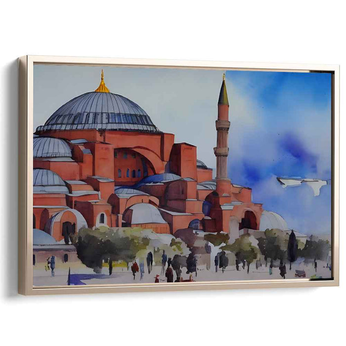Whispers Of Byzantium: Watercolor Impression of Hagia Sophia
