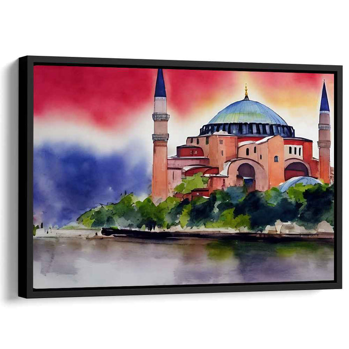 Hagia Sophia Splendor: Vivid Architectural Canvas Art Print