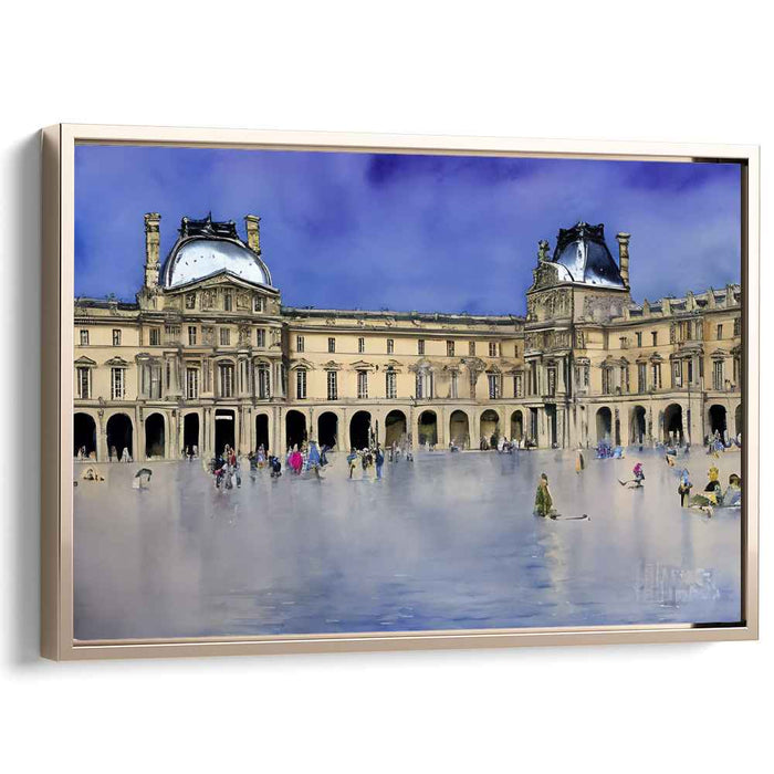 Blurred Memories Eiffel Tower: Impressionist Parisian Landmark Canvas Art