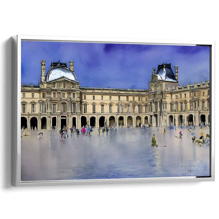 Blurred Memories Eiffel Tower: Impressionist Parisian Landmark Canvas Art