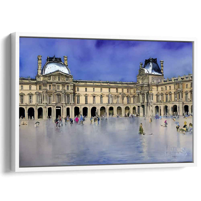 Blurred Memories Eiffel Tower: Impressionist Parisian Landmark Canvas Art