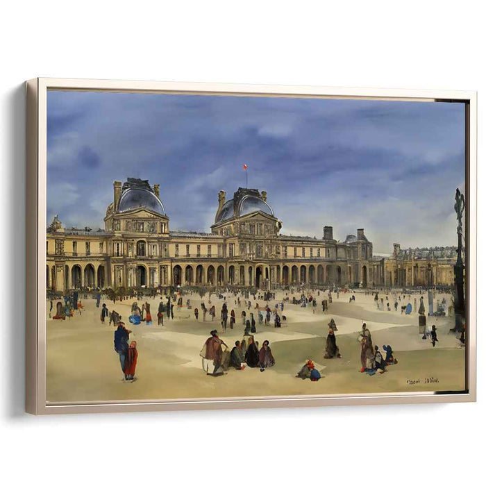 Elegant Day at the Grand Square: Historical European Cityscape Canvas Art