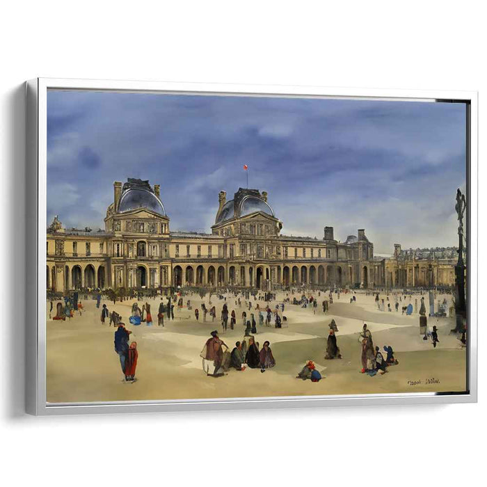 Elegant Day at the Grand Square: Historical European Cityscape Canvas Art
