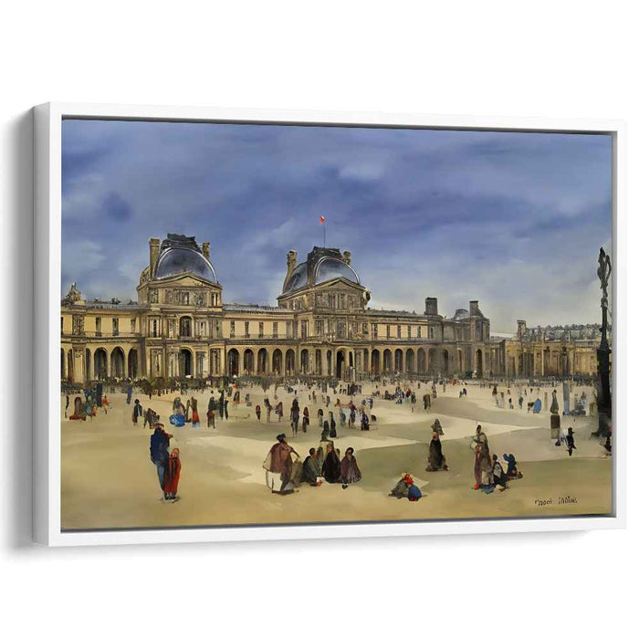 Elegant Day at the Grand Square: Historical European Cityscape Canvas Art