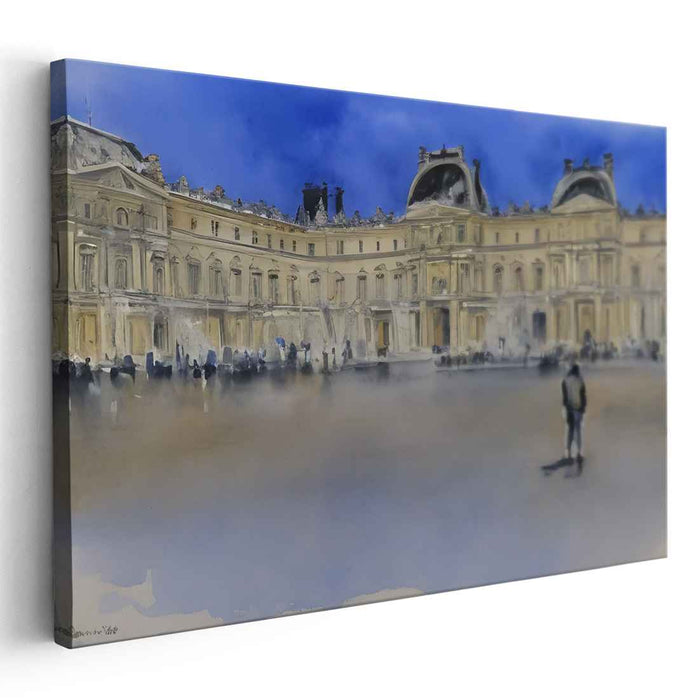 Ethereal Echoes of Versailles: Dreamlike Impressionist Watercolor of the Historic Palace