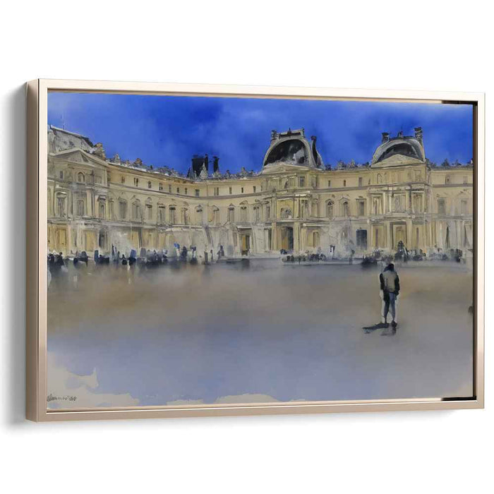 Ethereal Echoes of Versailles: Dreamlike Impressionist Watercolor of the Historic Palace
