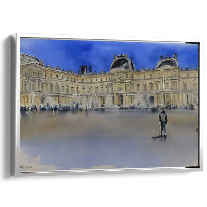 Ethereal Echoes of Versailles: Dreamlike Impressionist Watercolor of the Historic Palace