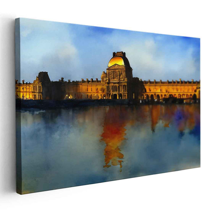 Echoes Of Stone Whispers: Majestic Architectural Canvas Art Print