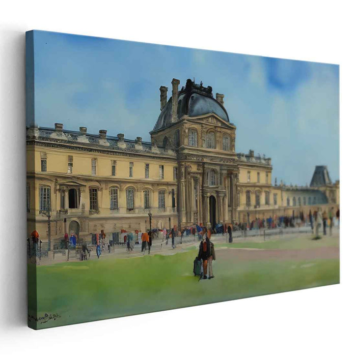 Eternal Eiffel Memory Glow: Timeless Parisian Landmark Canvas Art Print