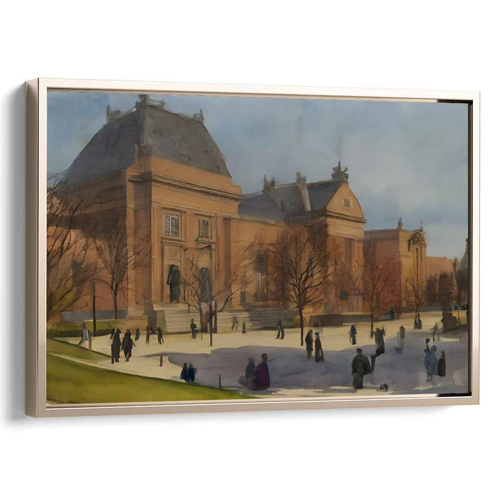Echoes of City Past: Historic Architecture and Urban Life Canvas Art Print