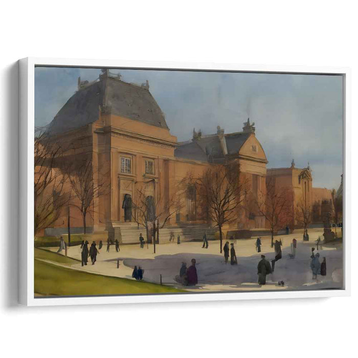 Echoes of City Past: Historic Architecture and Urban Life Canvas Art Print