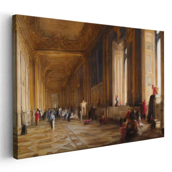 Royal Opulence Within: Grand European Palace Interior Canvas Art