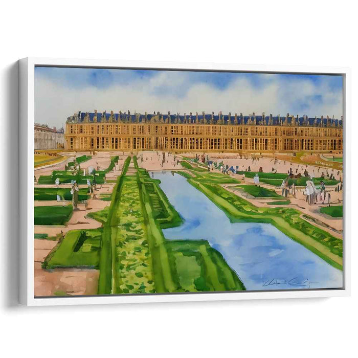 Versailles Reflections: The Gardens of Versailles Watercolor Art Print
