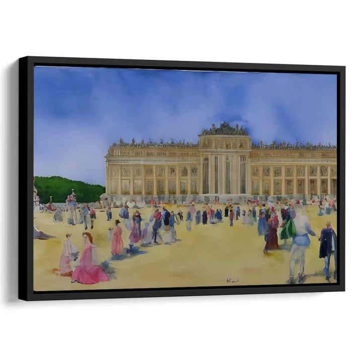 Whispers of Royal Gardens: Impressionist Watercolor of Versailles