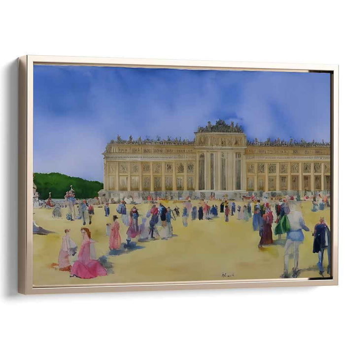 Whispers of Royal Gardens: Impressionist Watercolor of Versailles