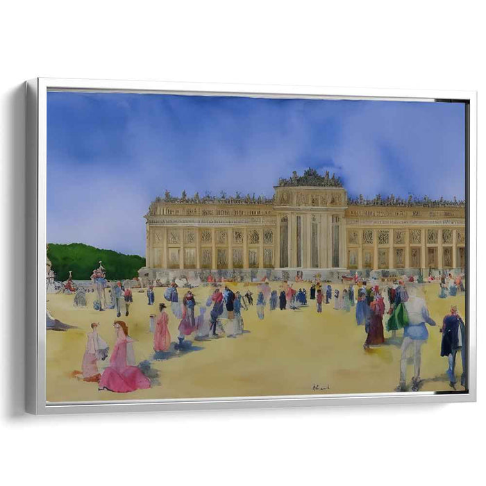 Whispers of Royal Gardens: Impressionist Watercolor of Versailles