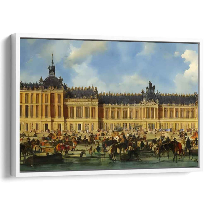 Nobility in Opulence: 18th Century Palace and Aristocratic Gathering Canvas Art