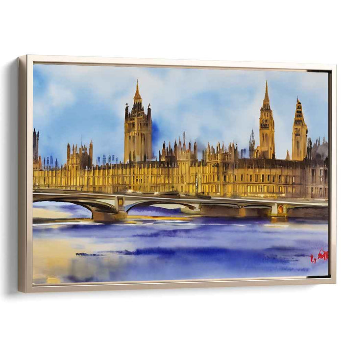 Rainy Day Palette: Impressionist Watercolor of London's Parliament