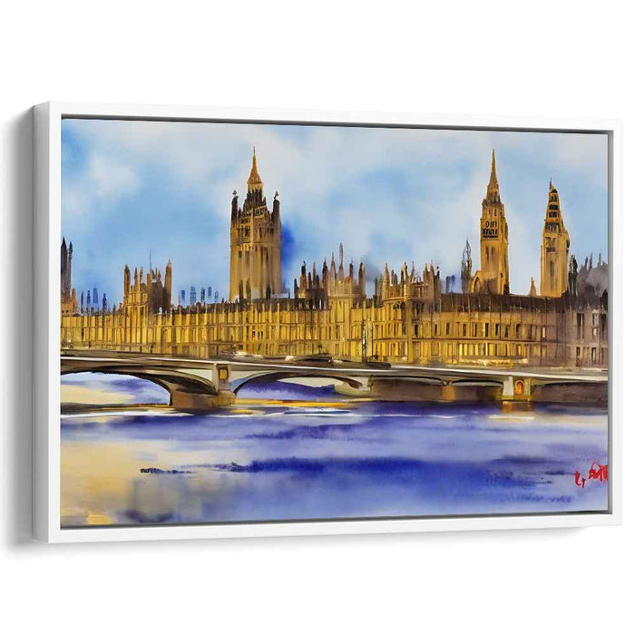Rainy Day Palette: Impressionist Watercolor of London's Parliament