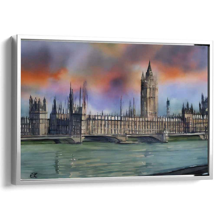 Ink Stained Enlightenment: A Watercolor Masterpiece of London's Iconic Parliament