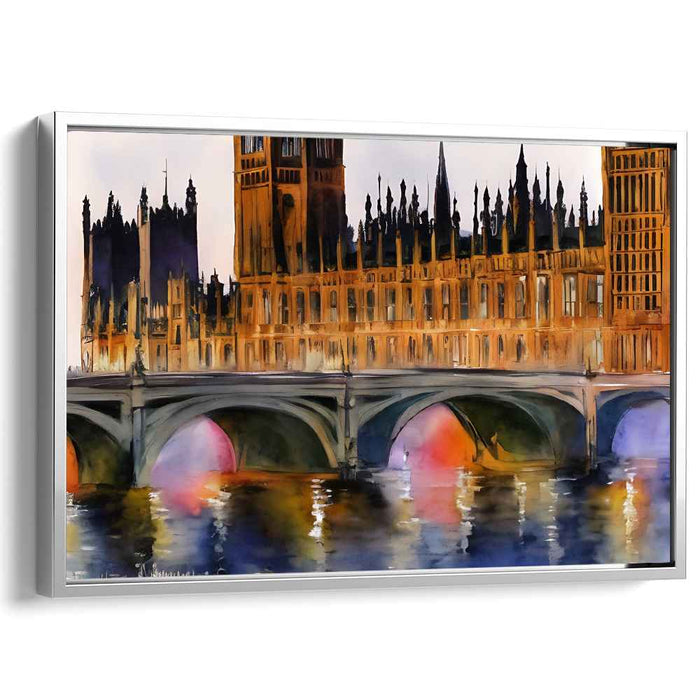 Colorful Water Ripples Dance: A Vibrant Impressionist Watercolor Canvas Art