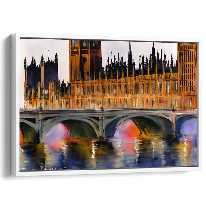 Colorful Water Ripples Dance: A Vibrant Impressionist Watercolor Canvas Art