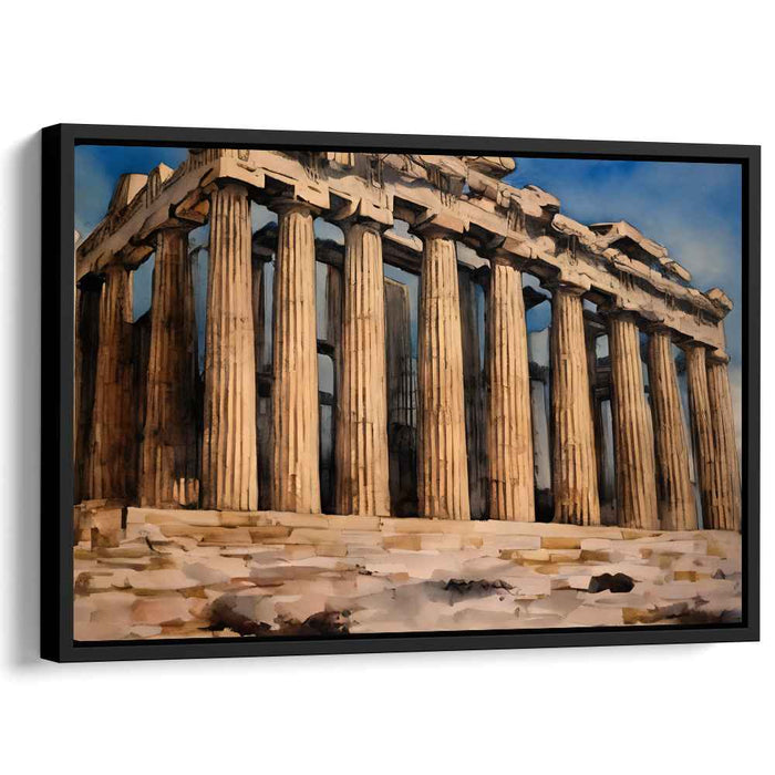 Echoes Of Athena's Dreams: Watercolor Impressions of the Ancient Parthenon