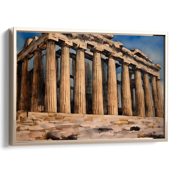 Echoes Of Athena's Dreams: Watercolor Impressions of the Ancient Parthenon