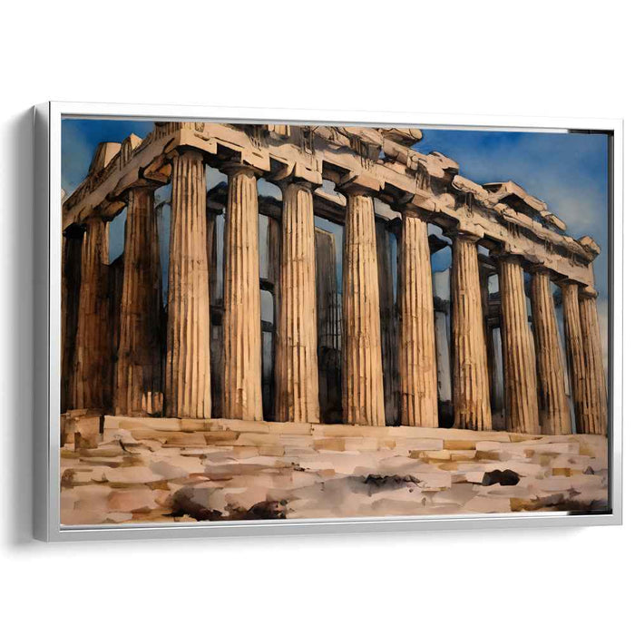 Echoes Of Athena's Dreams: Watercolor Impressions of the Ancient Parthenon