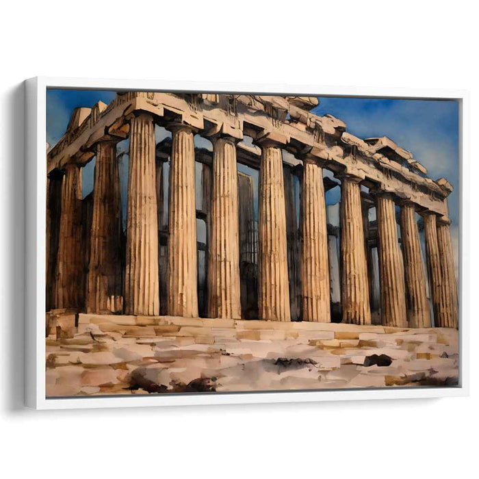 Echoes Of Athena's Dreams: Watercolor Impressions of the Ancient Parthenon