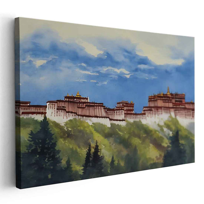 Tranquil Visions In Color: Serene Landscape Canvas Art Print