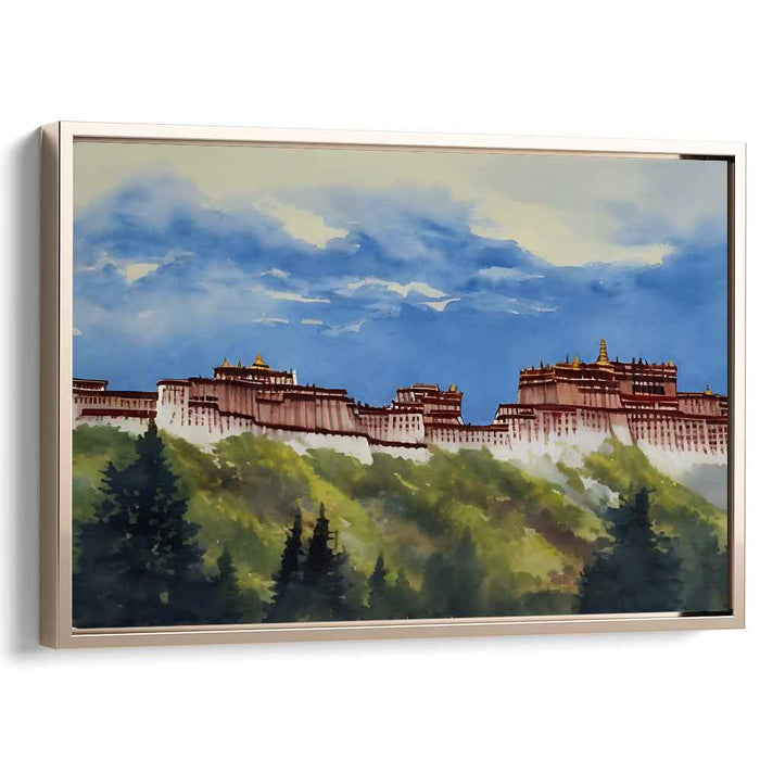 Tranquil Visions In Color: Serene Landscape Canvas Art Print