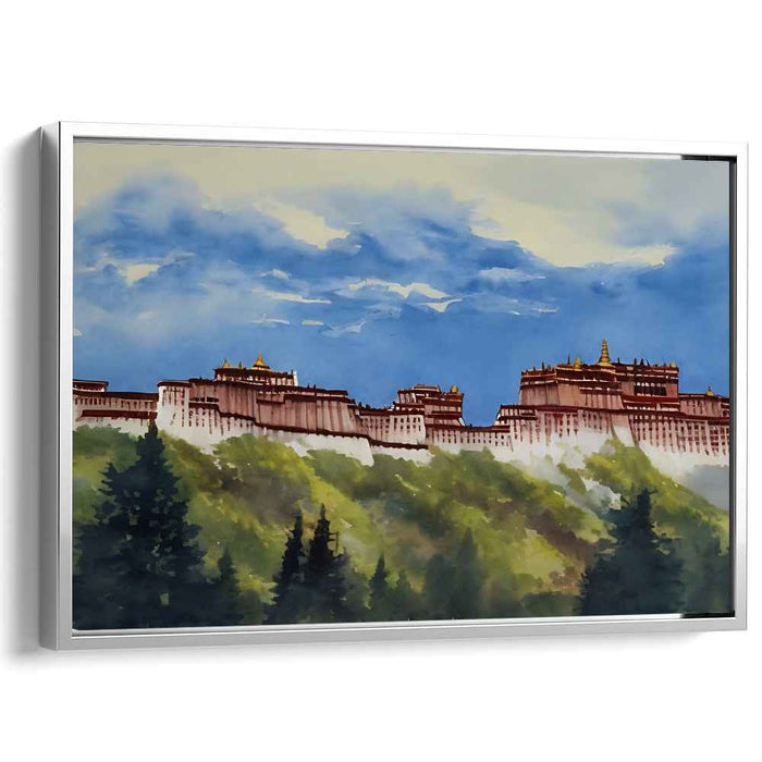 Tranquil Visions In Color: Serene Landscape Canvas Art Print