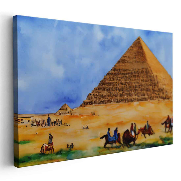 Watercolor Pyramids of Giza #101